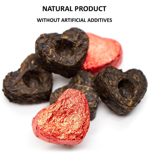 Jinglong Tea Factory - Puerh Tea Mini Tea Cakes (20 Pcs) Ripe Pu-erh Heart Shaped Mini Tuocha (3.6 Ounce)...