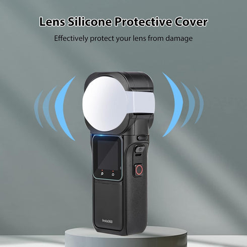 PULUZ Dual Lens Guard for Insta360 ONE RS 1-Inch 360 Edition PC Sticky Lens Protection for ONE RS 1-Inch 360 Edition Sports Camera Lens Cap Access...