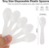50PCS 3" Mini Tasting Spoons Tiny Plastic Taster Spoon for Yogurt Pudding Jello Shots Ice Cream, Extra Small Sample Micro Spoons (White)...