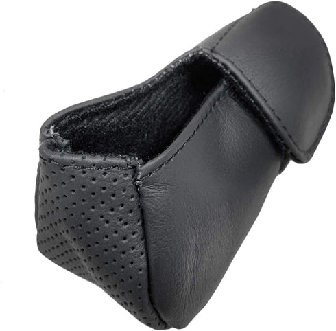 Leatherette Gear Shift Knob Cover, Hoop and Loop Design Auto Car Shift Knob Protector, Black...