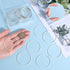 50Pcs 50mm Round Beading Hoops Beaded Earring Making Hoops Silver Ear Brass Link Hollow Frame Circle Rings for DIY Jewelry Making Earring Bulk Key...