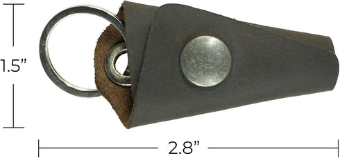 Hide & Drink, Wrap Keychain, Classic Keyring, Key Organizer, Travel Accessories, Full Grain Leather, Handmade, Bourbon Brown...