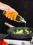 Olive Oil Dispenser Bottle, Liquid Condiment Container, 10 Oz Vinegar Dispensing Cruets With Dripless Capped Spout, Glass Decanter for Kitchen wit...