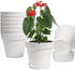 Small Plant Pots Plastic Planters with Tray and Drainage Holes for Indoor Outdoor Plants Succulent and Flowers Modern Home Decoration Gift Idea 9 ...