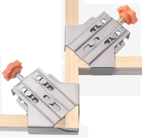 90 Degree Right Angle Clamp for Woodworking,Multipurpose Stainless Steel T-shaped Clamp,Single Handle 90 Degree Corner Clamping Tool with Adjustab...