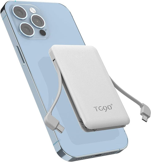 TG90° Power Bank 6000mah Portable Battery Charger, Mini Power Bank with Built-in Cables Portable Phone Charger...