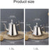 1L/1.5L Stainless Steel Water Kettle TeaPot Thicker With Filter Hotel Tea Pot Coffee Pot Induction Cooker Tea Kettle Gold Silver (1.5L silver)...