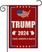 Donald Trump 2024 Take America Back Burlap Garden Flag, Small Double Sided Premium Fabric, 12" x 18"?US Election Patriotic Outdoor Decoration Bann...