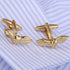 Angel Wings Cufflinks for Men, Wings Heart Cufflinks, Viking Wing Cuff Links, Gold Love Heart Wing Shirt Tuxedo Cufflinks, Punk Cufflinks French C...
