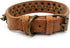 Spiked Dog Collar Soft Pu Leather Mushrooms Rivet Spike Studded Dog Collar Adjustable Puppy Collars (XS, Brown2)...