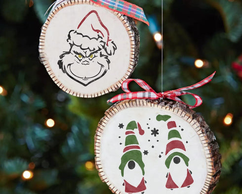 Christmas Stencils for Painting on Wood - Vertical Merry Christmas and Let it Snow Sign - Large Christmas Stencils for Crafts Reusable - Pefect si...