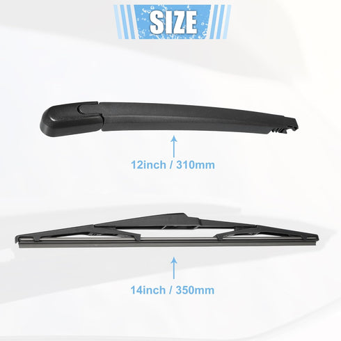 ACROPIX Rear Windshield Wiper Blade Arm Replacement Set OEM Quality Fit for Lexus RX300 2003-2008 for Lexus RX330 2003-2008 - Pack of 2...