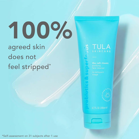 TULA Skin Care The Cult Classic Purifying Face Cleanser (Travel-Size) | Gentle and Effective Face Wash, Makeup Remover, Nourishing and Hydrating |...