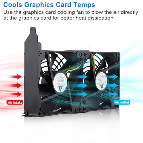 GDSTIME Graphic Card Fans, Graphics Card Cooler, Video Card Fan, PCI Slot Dual 90mm 92mm Fans, VGA Cooler...