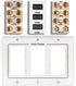 TNP Home Theater Wall Plate - 3-Gang 7.2 Surround Sound Distribution w/Premium Gold Plated Copper Banana Binding Post Coupler for 7 Speakers, 2 RC...