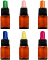 Glass Eye Droppers for 5ml Essential Oil Bottles | 12-Pack | Multicolored | Fits doTERRA, Young Living, Edens Garden, Plant Therapy, Plant Guru, R...