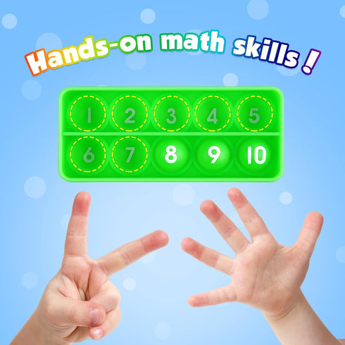 Ten-Frame Math Manipulative for Elementary,Counting Number Math Games, Montessori Educational Toy for Kindergarten Classroom Kids 3 4 5 Year Old (...