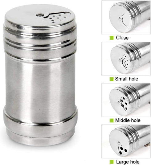 Gift Set Spice Jar With Shaker Tops Food Seasoning Dressing Bottle with Travel Bag Salt/Sugar/Spice/Pepper/Cheese Shaker Kitchen Gadget for Campin...