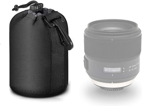 Selens Protective Neoprene Lens Pouch for DSLR Camera Lens Compatible with Sony, Olympus, Panasonic - Thick Padded Medium Camera Lens Case Bag...
