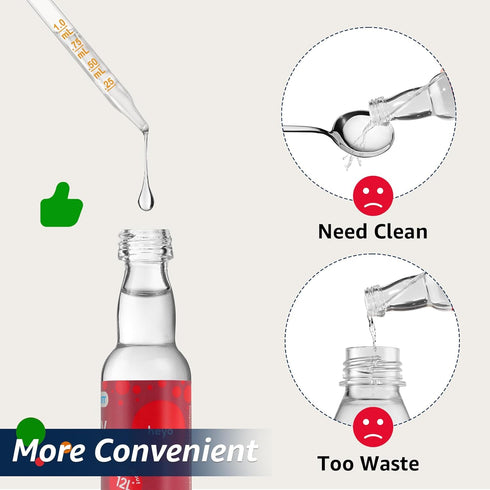 Glass Dropper Pipettes Compatible with SodaStream Bubly Bubbly Drops Flavors for Soda Stream Accessories (Black, 3Pcs)...