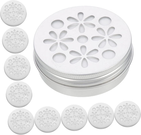 Screw Top Tin Cans 10pcs Hollow Threaded Aluminum Box Diffusers Essential Oil Air Freshener Essential Oil Diffuser Lightweight Aroma Diffuser Dog ...