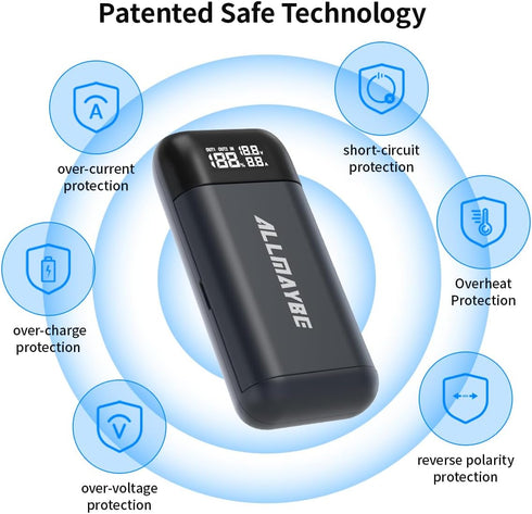 18650 Battery Charger 2-Bay XTAR PC2 USB C Charger New 18650 Batteries Charger Compatible with 18650 21700 Batteries ?Package Not Included Any Bat...