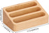 Wood Business Card Holder Desk 3 Grids Wooden Business Card Display Stand for Office and Home(3 Packs)...