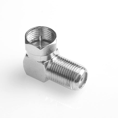 Right Angle Coaxial Connector, 50 Pcs F Type Female to Male Adapter, Compatible with RG59/RG6 Coax Cable and Wall Plates, for TV, Modem, Internet ...