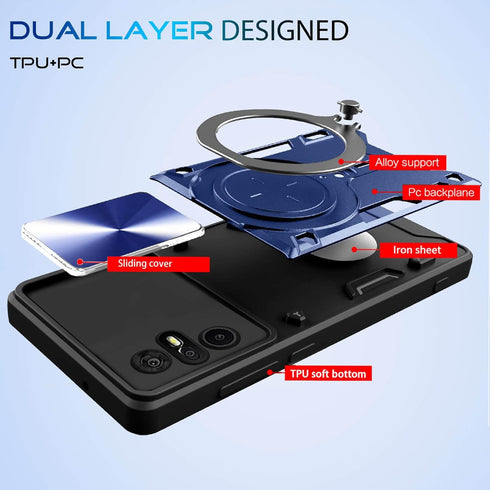 for TCL 40 XE 5G Phone Case,for TCL 40 X 5G Case,Metal Stand Ring Holder for Women Men,Camera Protector,Slim Full Protection Shockproof Basic Case...