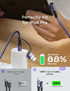 AINOPE Purple USB C to USB C Cable 2-Pack 6.6ft 60W USBC to USBC Fast Charging Cable Rigth Angle Type C to Type C USB C Cable Compatible with iPho...