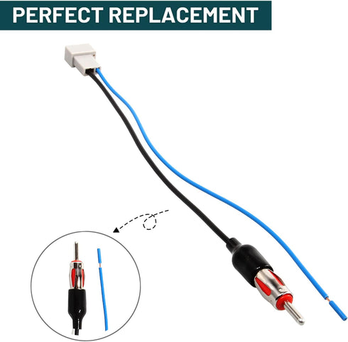 Anina Car Radio Antenna Adapter Compatible with 2003-2016 Honda CRV Fit Accord Civic Mazda CX-3 CX-5 Antenna Cable Extension Connector to Aftermar...
