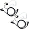 Walkie Talkie Earpiece with Mic PTT 2 Pin Covert Acoustic Tube Secret Service Earpiece Compatible with Baofeng UV-5R BF-888S Arcshell Retevis H-77...