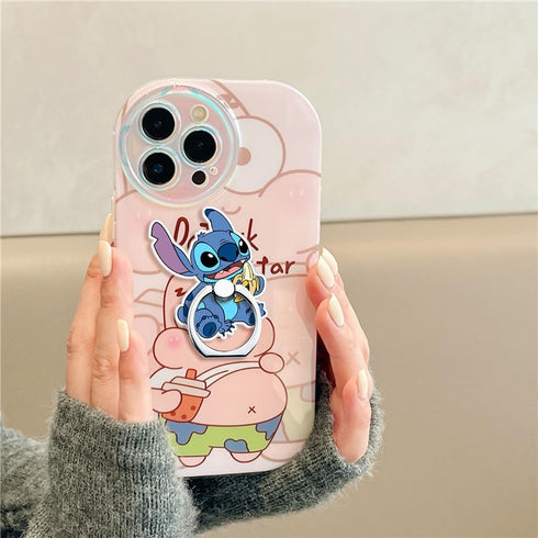 Phone Ring Holder Stand,Cute Stitch Phone Ring Stand Holder Phone Case Finger Grip Stand Holder 360 Rotation Phone Grip Kickstand for Smartphones ...