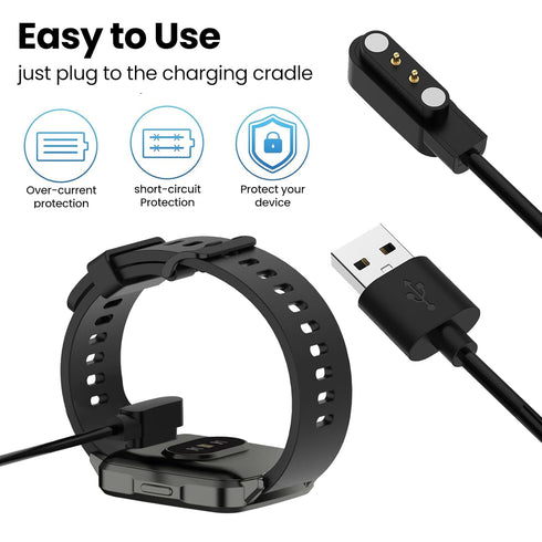 Charging Cable Compatible with WZWNEER Smart Watch Charger Cable USB Portable Magnetic Charging Cord for LUOBA Replacement Charger Cable Accessori...