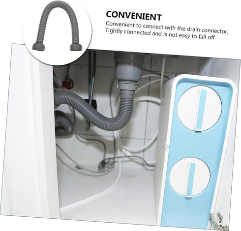 Sink connecting extension drain hose for washing machine water outlet hose drain tubing sink drain flexible hose flexible drain double head plasti...