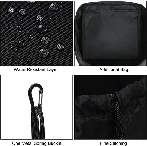 Camping Cookware Mess Kit Bag, High Capacity Camping Tableware Storage Bag, Drawstring Heavy Duty Water Resistant Cookware Organizer for BBQ Outdo...