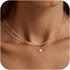 Tewiky Diamond Necklaces for Women, Dainty 14k Gold/Sterling Silver Choker Necklace Simple Gold Plated CZ Jewelry Necklaces for Women Trendy Gifts...