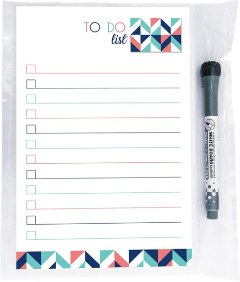 Dry Erase to Do List Vinyl Whiteboard Sticker Decal by Glassboard Studio | Removable & Reusable | Magnetic Fine-Tip Marker Included (6 x 9 inches,...
