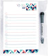 Dry Erase to Do List Vinyl Whiteboard Sticker Decal by Glassboard Studio | Removable & Reusable | Magnetic Fine-Tip Marker Included (6 x 9 inches,...