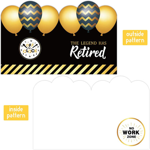 WATINC Retirement Party Jumbo Greeting Card Decorations, Official Congrats Retired Message Greeting Card Guest Book Farewell Party Supplies, Signa...