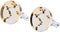World Map Cufflinks - 3D Cut Stainless Steel with Gold Accents (Cufflinks Box Included)...