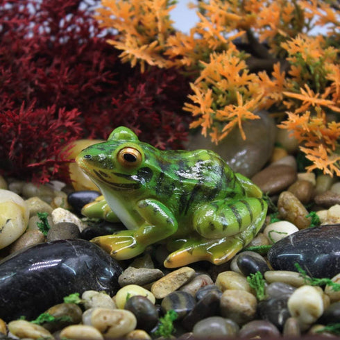 SEWACC Adorable Frogs Figurine 2 Pcs Frog Statue Ornaments Desktop Lovely Resin Frogs Decor Resin Animal Sculpture Creative Craft for Garden Patio...