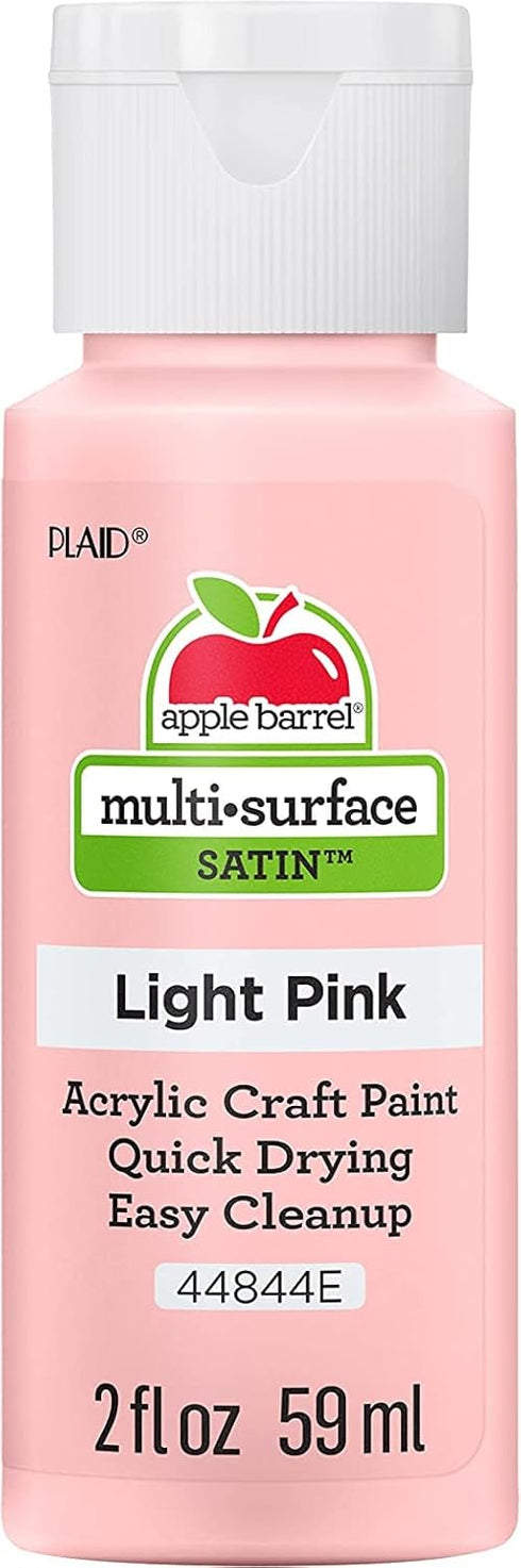 Apple Barrel Multi Surface Acrylic Paint, 2 Fl Oz (Pack of 24), Light Pink...