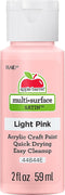 Apple Barrel Multi Surface Acrylic Paint, 2 Fl Oz (Pack of 24), Light Pink...