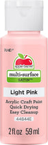 Apple Barrel Multi Surface Acrylic Paint, 2 Fl Oz (Pack of 24), Light Pink...