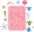 2 Pcs Silicone Fondant Mold Marine Theme Molds Seashell Starfish Soap Molds Cake Mold for Mermaid Theme Cake Decoration Baking Tools Party Decor...
