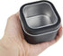 6-Pack 8oz Empty Square Metal Tins with Clear Window for Candle Making, Candies, Gifts & Treasures, Black...