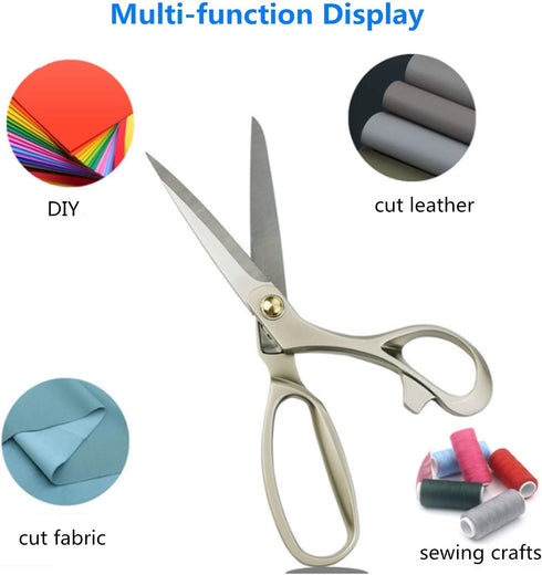Professional Tailor Scissors 8.5 in for Cutting Fabric Multi-Purpose Heavy Duty Scissors Sewing Scissors for Leather Cutting Industrial Sharp Sewi...