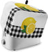 Summer Lemon Toaster Cover 4 Slice, Large Kitchen Appliance Covers, Farmhouse Rustic Black White Plaid Toaster Oven Cover with Loop, Bread Machine...