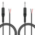 2 Pack 3ft Speaker Wire to 6.35mm 1/4 inch TS Mono Male Plug Adapter Connector to Bare Wire Open End Audio Cable for Microphone Speakers...